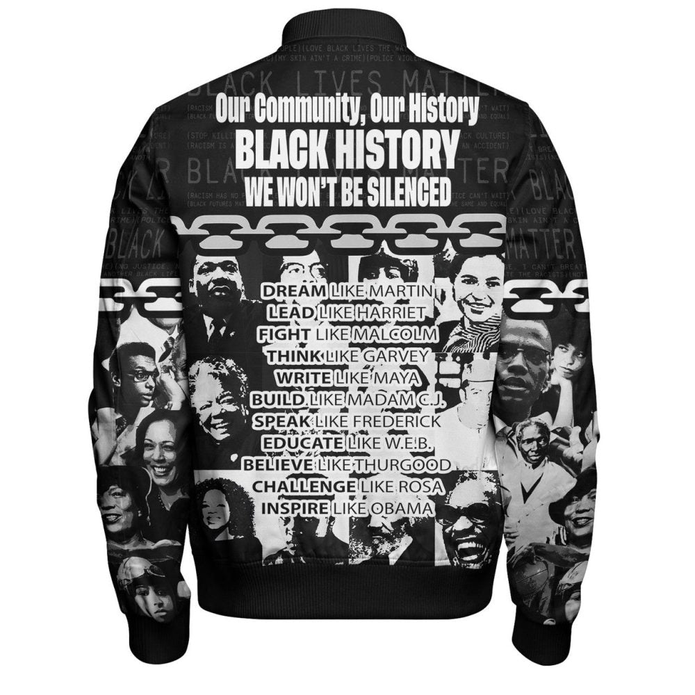 Africa Americans Bomber Jacket Black Resistance Revine Reclaim Rejoice Bomber Black Unisex Jacket Jacket