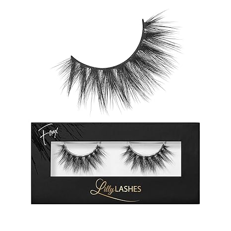 Lilly Lashes 3D Mykonos Faux Mink Strip Lashes – Dramatic Reusable False Eyelashes with Silk-Like Fibers (No Glue)