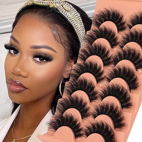 Focipeysa 18mm Faux Mink Lashes – Full Volume Dramatic Cat Eye False Eyelashes Multipack