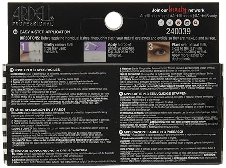 Ardell Faux Mink Individual Lashes – Short Black, Pack of 4