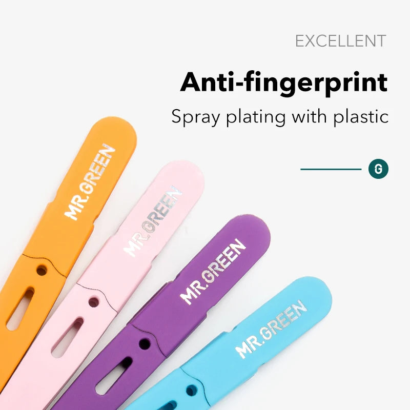 MR.GREEN Stainless Steel Eyebrow Tweezers – Colorful Slanted Precision Hair Removal Makeup Tool
