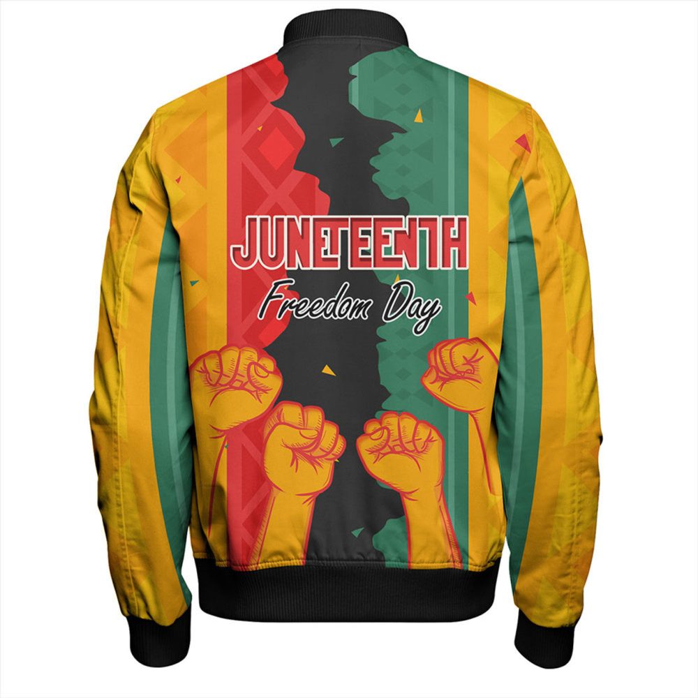 Africa Americans Bomber Jacket Juneteenth Freedom Day Hand Fist Bomber Colorful Unisex Jacket Jacket