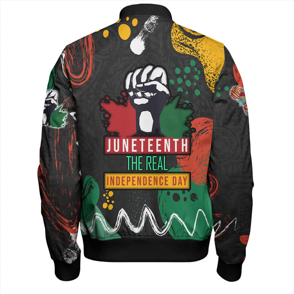 Africa Americans Bomber Jacket Juneteenth The Real Independence Day Bomber Black Unisex Jacket Jacket