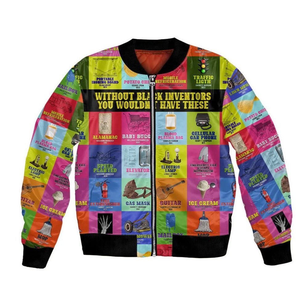 Africa Americans Bomber Jacket Without Black Inventors You Wouldnt Have These Bomber Colorful Unisex Jacket Jacket