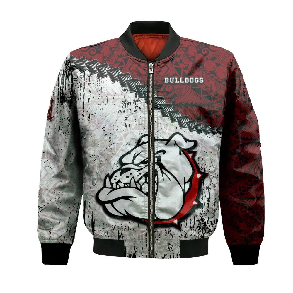 Alabama A&amp;M Bulldogs Bomber Jacket 3D Printed Grunge Polynesian Tattoo