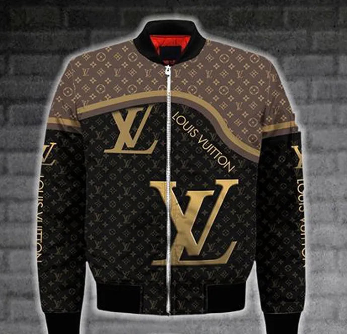 Louis Vuitton Brown Fashion Luxury Brand Bomber Jacket For Men Women